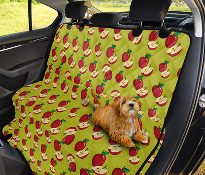 Red Apple Fruit Pattern Print Pet Car Back Seat Cover