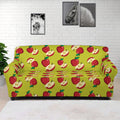 Red Apple Fruit Pattern Print Sofa Cover