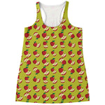 Red Apple Fruit Pattern Print Women's Racerback Tank Top