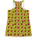 Red Apple Fruit Pattern Print Women's Racerback Tank Top