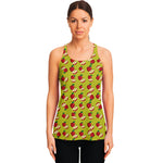 Red Apple Fruit Pattern Print Women's Racerback Tank Top
