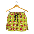 Red Apple Fruit Pattern Print Women's Shorts
