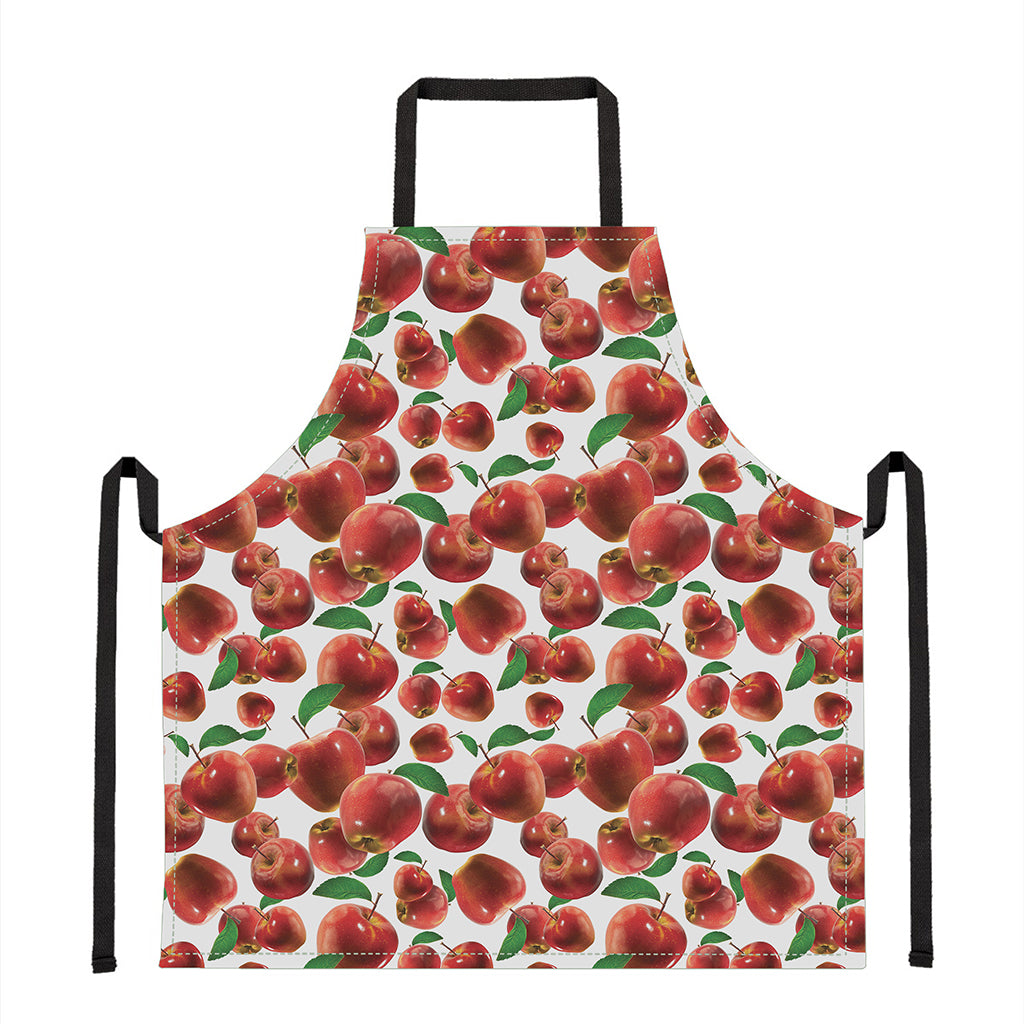 Red Apple Pattern Print Apron