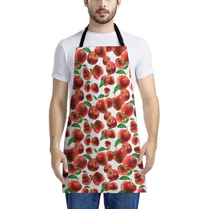 Red Apple Pattern Print Apron