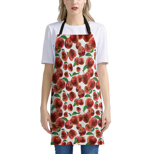 Red Apple Pattern Print Apron