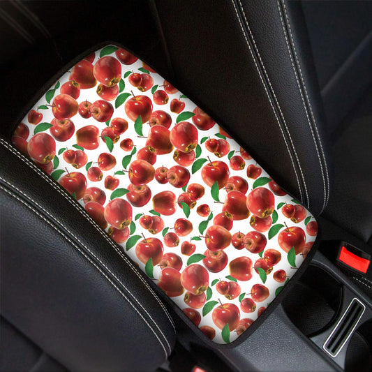 Red Apple Pattern Print Car Center Console Cover