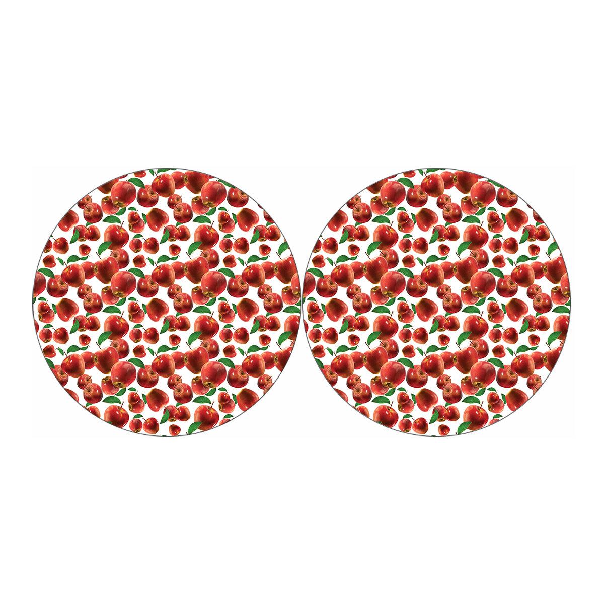 Red Apple Pattern Print Car Coasters
