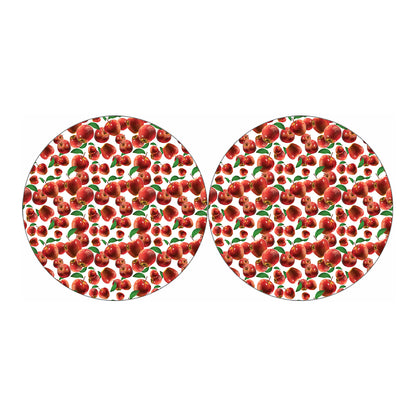 Red Apple Pattern Print Car Coasters