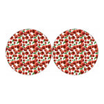 Red Apple Pattern Print Car Coasters