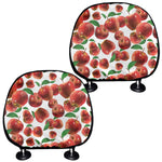 Red Apple Pattern Print Car Headrest Covers