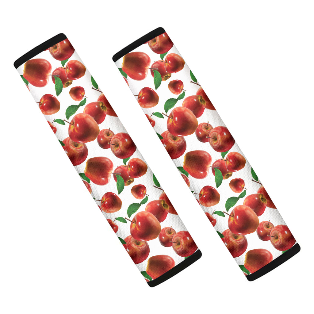 Red Apple Pattern Print Car Seat Belt Covers