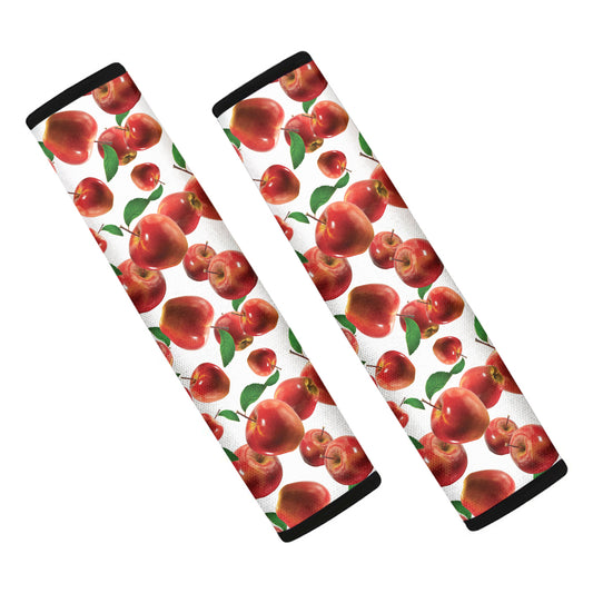Red Apple Pattern Print Car Seat Belt Covers