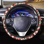 Red Apple Pattern Print Car Steering Wheel Cover