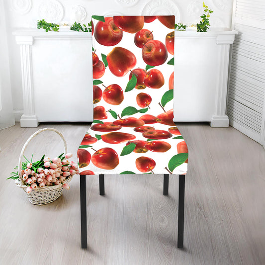 Red Apple Pattern Print Dining Chair Slipcover