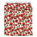 Red Apple Pattern Print Duvet Cover Bedding Set