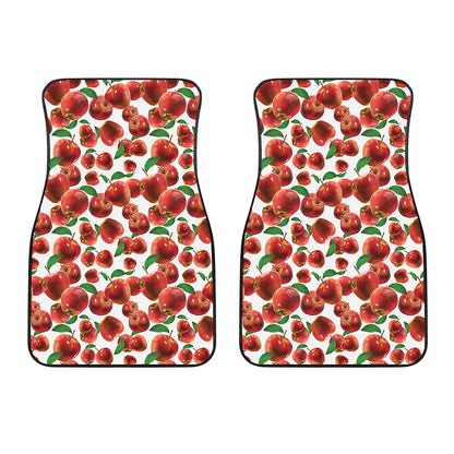 Red Apple Pattern Print Front Car Floor Mats