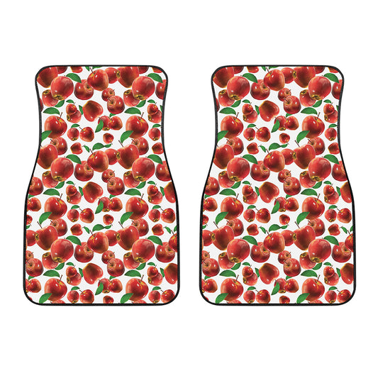 Red Apple Pattern Print Front Car Floor Mats