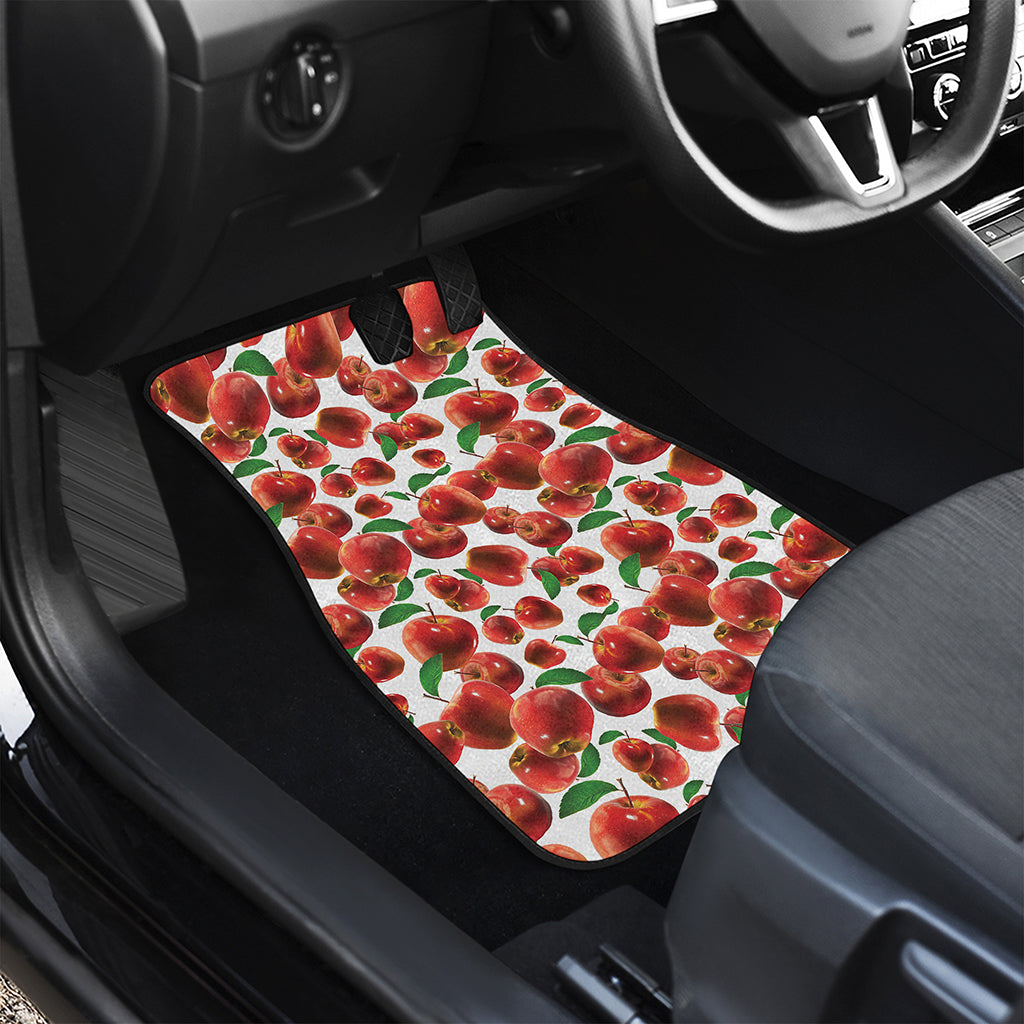 Red Apple Pattern Print Front Car Floor Mats