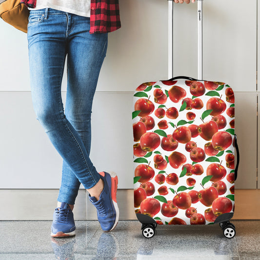 Red Apple Pattern Print Luggage Cover