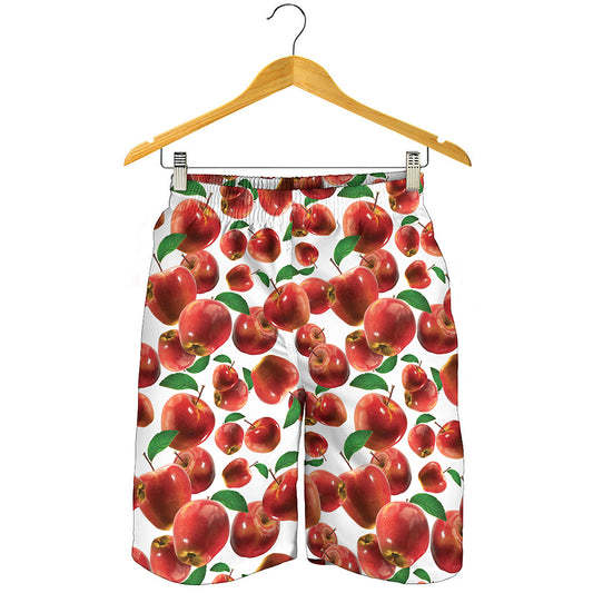 Red Apple Pattern Print Men's Shorts