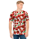 Red Apple Pattern Print Men's T-Shirt