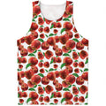 Red Apple Pattern Print Men's Tank Top