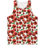 Red Apple Pattern Print Men's Tank Top