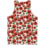 Red Apple Pattern Print Men's Tank Top