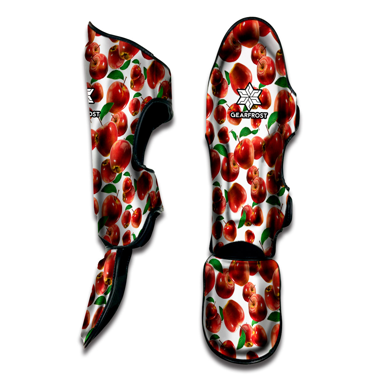 Red Apple Pattern Print Muay Thai Shin Guard