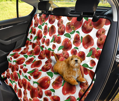 Red Apple Pattern Print Pet Car Back Seat Cover