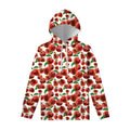 Red Apple Pattern Print Pullover Hoodie