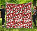 Red Apple Pattern Print Quilt