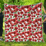 Red Apple Pattern Print Quilt