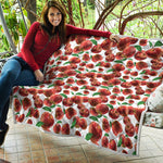 Red Apple Pattern Print Quilt