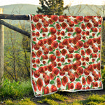 Red Apple Pattern Print Quilt