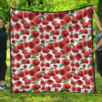 Red Apple Pattern Print Quilt