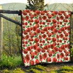 Red Apple Pattern Print Quilt