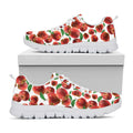 Red Apple Pattern Print White Running Shoes