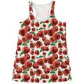 Red Apple Pattern Print Women's Racerback Tank Top