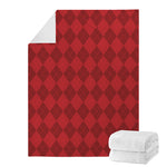 Red Argyle Pattern Print Blanket