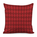 Red Argyle Pattern Print Pillow Cover