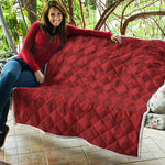 Red Argyle Pattern Print Quilt