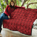 Red Argyle Pattern Print Quilt