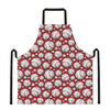 Red Baseball Pattern Print Apron