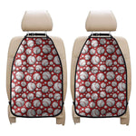 Red Baseball Pattern Print Car Seat Organizers