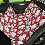 Red Baseball Pattern Print Pet Car Back Seat Cover