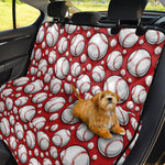 Red Baseball Pattern Print Pet Car Back Seat Cover