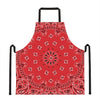 Red Black And White Bandana Print Apron