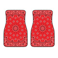 Red Black And White Bandana Print Front Car Floor Mats