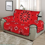 Red Black And White Bandana Print Half Sofa Protector